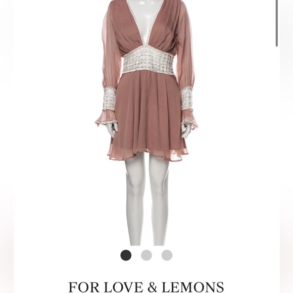 🍋For love and lemons pink mini dress - Picture 2 of 4